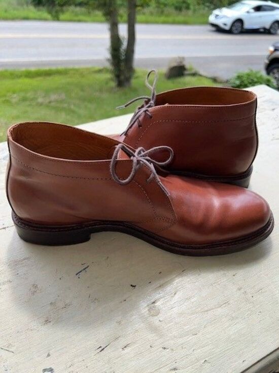 J. Crew Ludlow Brown Leather Chukka Ankle Boots Bench Men US 10D